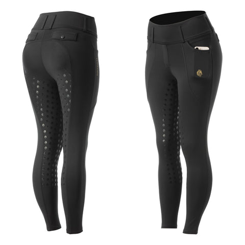 Equinavia Linnea Womens Compression Full Seat Breeches - Black