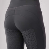 Horze Celia Womens Full Seat Winter Tights - Pavement Grey