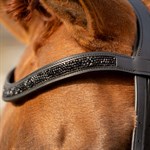 Equinavia Valkyrie Anatomic Dressage Bridle with Rubber Reins - Black