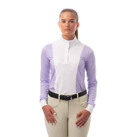 Equinavia Martha Womens Long Sleeved Show Shirt - Lavender/ White