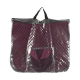 Equinavia Voss All Purpose Saddle Pad and Bonnet Set - Cranberry Red/Black