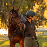 Equinavia Valkyrie Anatomic Dressage Bridle with Rubber Reins - Black
