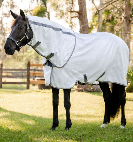Amigo Summer Sheet Plus (Aussie Allrounder)-Disc Front- Navy Check/ Titanium Grey/ Silver
