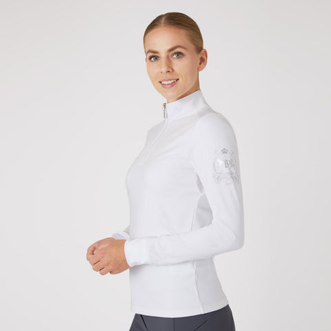 B Vertigo Iris Womens Training and Show Shirt - White