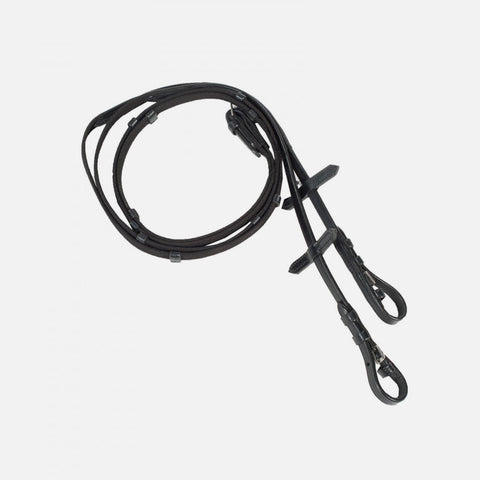 Horze Slender Intertwined Reins Black and Brown