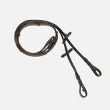Horze Slender Intertwined Reins Black and Brown