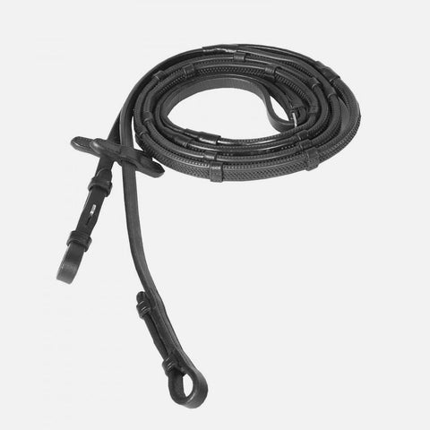 Horze Soft Grip Rubber Reins - Stoppers