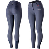 B Vertigo Womens Tiffany Silicone Full Seat Breeches - Dark Navy