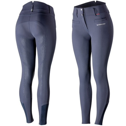 B Vertigo Womens Tiffany Silicone Full Seat Breeches - Dark Navy