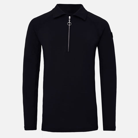 Horze Tiana Womens Long Sleeved Polo Shirt- Dark Navy