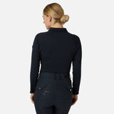 Horze Tiana Womens Long Sleeved Polo Shirt- Dark Navy