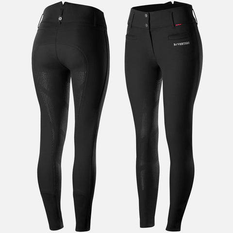 B Vertigo Womens Tiffany Silicone Full Seat Breeches - Black