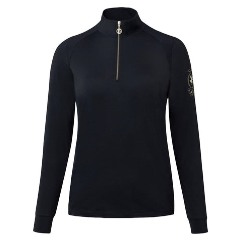B Vertigo Sidney Womens Long Sleeved Ventilated Half Zip Shirt - Anthracite Grey