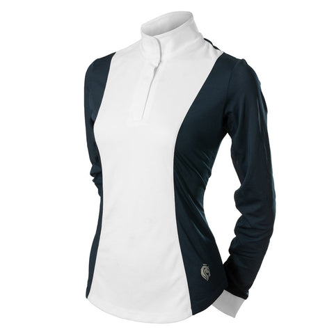 Equinavia Martha Womens Long Sleeved Show Shirt - Navy/White