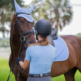 Equinavia Voss All Purpose Saddle Pad and Bonnet Set - Forever Blue