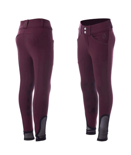Equinavia Greta Kids Silicone Knee Patch Breeches- Fig Purple