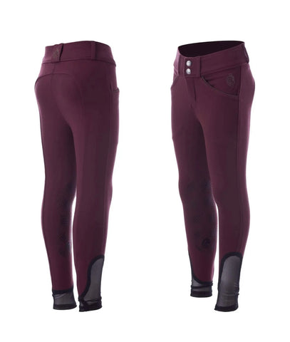 Equinavia Greta Kids Silicone Knee Patch Breeches- Fig Purple