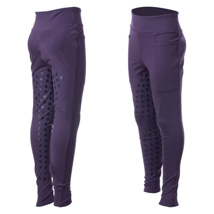 Equinavia Ronja Kids Full Grip Tights - Eggplant Purple