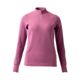 B Vertigo Isadora Womens Quarter Zip Training Shirt - Mellow Mauve