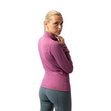 B Vertigo Isadora Womens Quarter Zip Training Shirt - Mellow Mauve