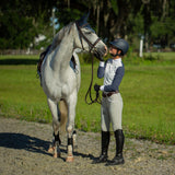 Equinavia Alexandra Womens Long Sleeve Show Shirt - Navy/White