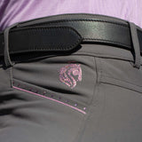 Equinavia Victoria Womens Silicone Full Seat Breeches - Carbon Grey/Orchid Mist