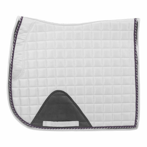 Equinavia Copenhagen Stay Put Dressage Saddle Pad - White/Orchid Mist
