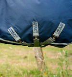 Amigo® Bravo 12 Plus Turnout (400g Heavy) - Navy/ Titanium Grey & Silver