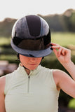 Equinavia Crown Glossy Mips® Riding Helmet - Black/Black Diamond Crystal