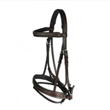 Horze Venice Soft Padded Bridle w/ Reins- Black & Brown