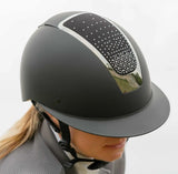 Equinavia Crown Mips® Riding Helmet- Black/ Silver Crystal