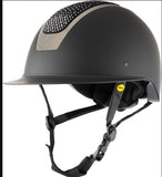 Equinavia Crown Mips® Riding Helmet- Black/ Silver Crystal