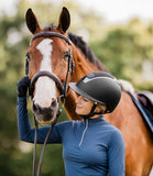 Equinavia Crown Mips® Riding Helmet- Black/ Silver Crystal