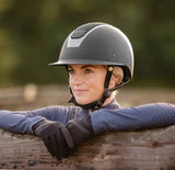 Equinavia Crown Mips® Riding Helmet- Black/ Silver Crystal