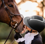 Equinavia Crown Mips® Riding Helmet- Black/ Silver Crystal