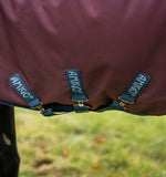 Amigo® Bravo 12 Plus Turnout 100g- Burgundy/ Navy & Titanium Grey