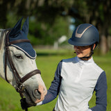Equinavia Alexandra Womens Long Sleeve Show Shirt - Navy/White
