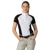 Equinavia Sara Womens Perforated Short Sleeved Show Shirt - Black