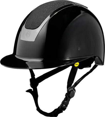 Equinavia Crown Glossy Mips® Riding Helmet - Black/Black Shimmer