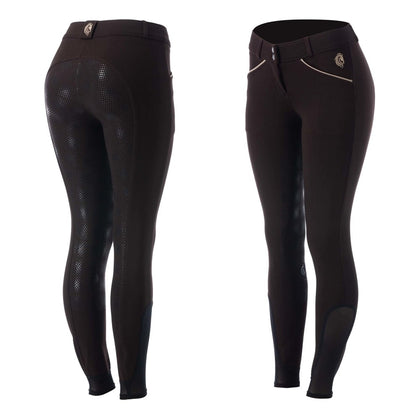 Equinavia Astrid Womens Silicone Full Seat Breeches - Coffee Brown