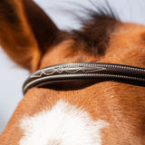 Equinavia Valkyrie Anatomic Jumper Bridle with Rubber Reins - Chocolate Brown