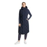 B Vertigo Gem Womens Waxed Padded Long Vest - Salute Navy