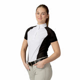 Equinavia Sara Womens Perforated Short Sleeved Show Shirt - Black