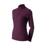 Equinavia Alexandra Womens Ribbed Training Shirt- Plum Wine