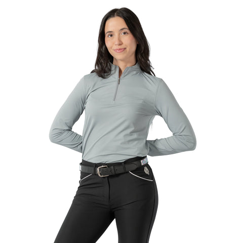 Equinavia Kari Womens Long Sleeve Sun Shirt with NordicAir™ Tech- Slate Grey