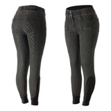 Equinavia Helena Womens Denim Full Seat Breeches - Black Denim