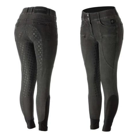 Equinavia Helena Womens Denim Full Seat Breeches - Black Denim