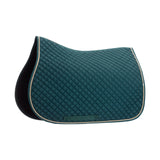 Equinavia Voss All Purpose Saddle Pad and Bonnet Set -  Deep Green/ Vanilla Cream