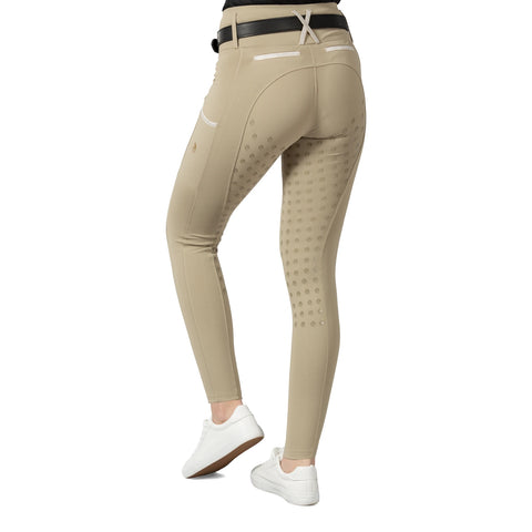 Equinavia Mia Womens Full Grip Tights- Light Olive