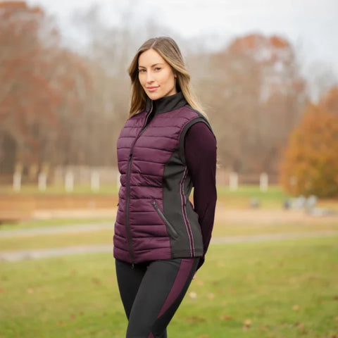 Equinavia Heidi Womens Insulated Riding Vest- Plum WIne